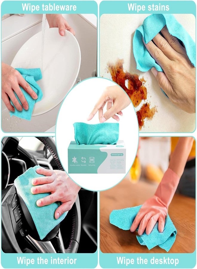 HOMEZE Reusable Magic Cleaning Cloth, Washable Multi-Use Cleaning Wipes for Kitchen, Household,Car & Office,Microfiber Kitchen Paper Towel,Fast-Drying Wipes for Streak-Free Shine Pack of 20 (Set of 1) - Image 4
